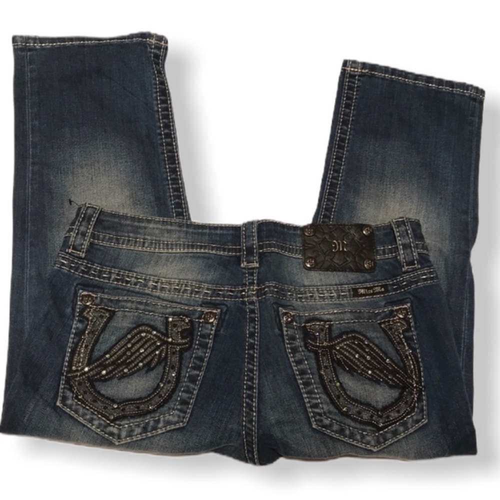 NWOT Miss Me jeans capris horseshoe bling wing 29
